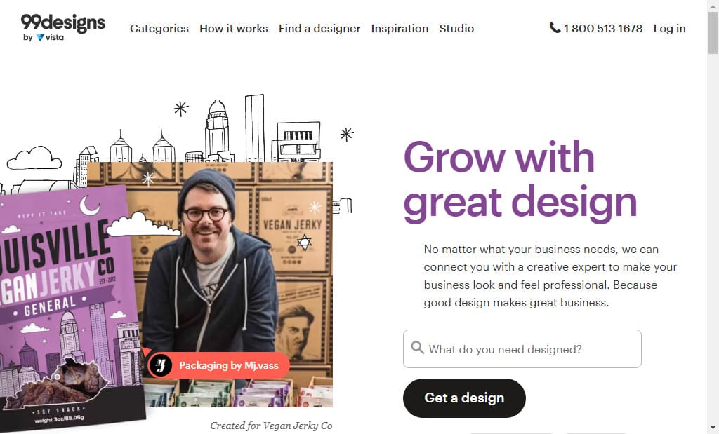 99design a freelancing website for designer students